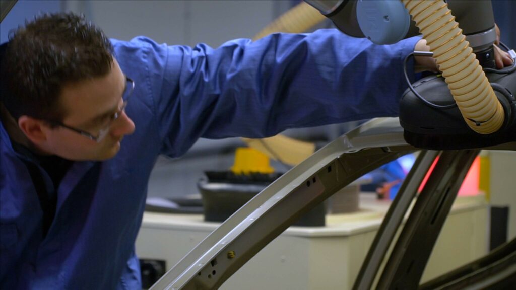 Ford worker in factory